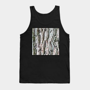 Tree bark background clock Tank Top